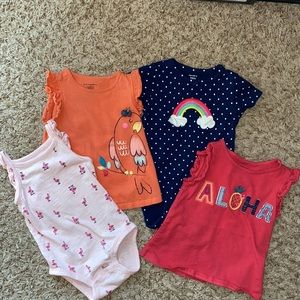 12M girls 4-piece top lot.
